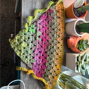 Crochet bandanas perfect for summer time. The ones pictured are ready to ship.